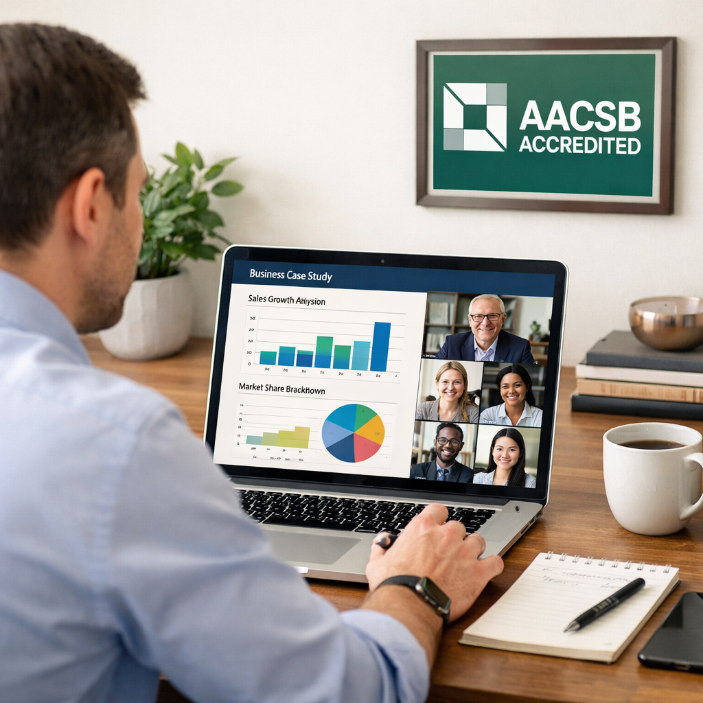 AACSB-Accredited Online MBAs Emphasizing Real-World Case Learning for Working Professionals